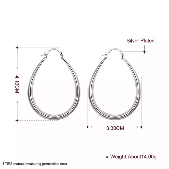 New 925 Silver Hoop Earring for Women - Picture 3 of 6